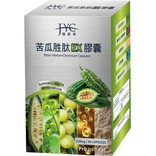 JYC極研萃 苦瓜胜肽EX膠囊, 1箱/盒, 60 粒