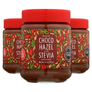 GOOD GOOD 比利時榛果巧克力醬 無糖, 3罐, 350g