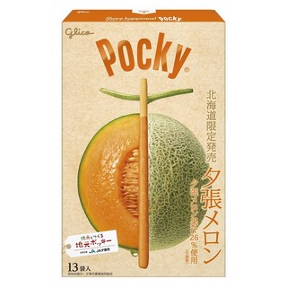 glico 格力高 Pocky 百奇 巧克力棒 北海道限定夕張哈密瓜 13包入, 1個