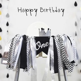 超高質感慶生桌椅布條 生日派對 抓周 週歲佈置 慶生 收涎 生日佈置 派對佈置 生日氣球 氣球派對, 銀色桌椅布條