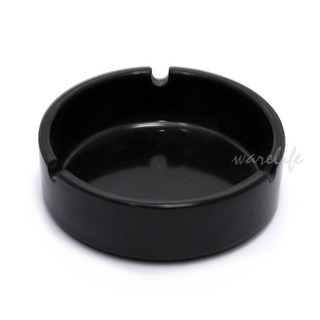 美耐皿煙灰缸(黑) - 簡約時尚，耐用易潔，適用於客廳、辦公室, 黑