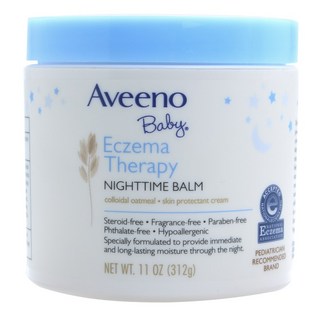 Aveeno 艾惟諾 baby Eczema Therapy寶寶溫和保濕晚霜, 1罐, 312g