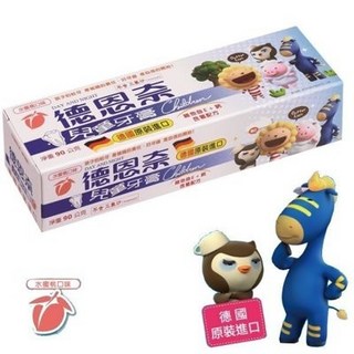 德恩奈 兒童牙膏-水蜜桃口味(90g/條) 德國原裝進口，溫和配方，兒童專用，預防蛀牙