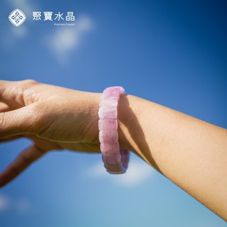 聚寶水晶 紫鋰輝手排 手珠 手鐲 拉絲手鍊 天然石原礦手串