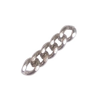 【台灣阿成五金 Mydiy 】鐵鍊條 寬6mm 粗磨鏈 - 鎳色 (4目一條. 一包100條)