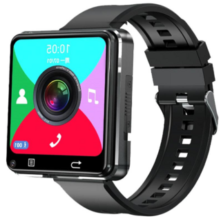可分離 4G安卓迷你智慧型手機/手錶 (500萬像素雙鏡頭/安卓11), 黑色, 5.2cm, 4G