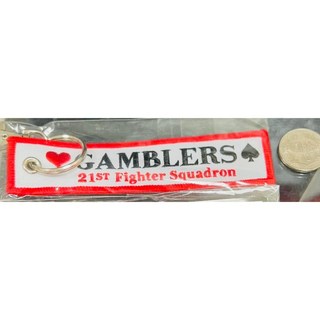 RBF現貨 GAMBLER 21ST KEY CHAIN 鑰匙圈 K-21STSQ 21st Fighter Squadron紀念品 精緻刺繡 軍事風格