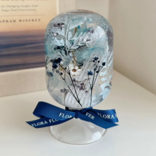 Flora Flower 水晶球浮游花，精選乾燥花材，浪漫居家裝飾，送禮推薦, 星辰藍