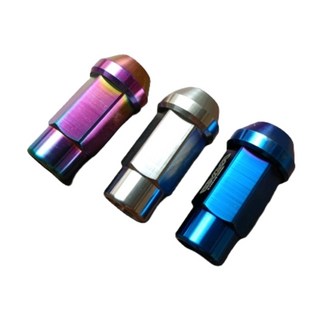 不鏽鋼鋁圈螺帽 M12*1.5 M12*1.25長50mm 適用19套筒 輪框螺母 螺絲 彩色螺母, 燒藍, 1套