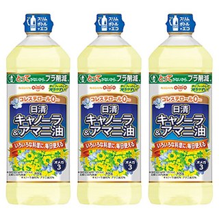 OilliO 日清油脂 菜籽油&亞麻籽油, 3個, 800g