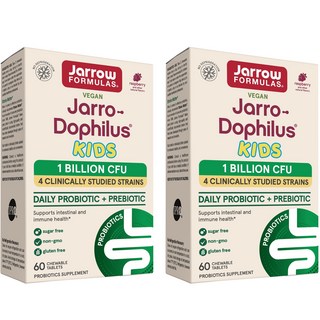 Jarrow FORMULAS 賈羅公式 Jarro Dophilus孩童益生菌益生元口嚼錠 覆盆子口味, 60顆, 2盒