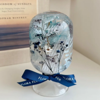 Flora Flower 水晶球浮游花，精選乾燥花材，浪漫居家裝飾，送禮推薦, 星辰藍