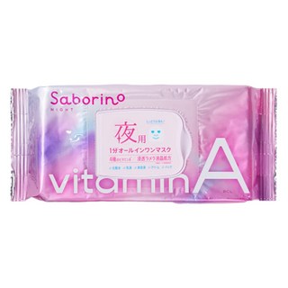 BCL Saborino All in One維他命A 1分鐘抽取式晚安面膜, 1包, 30入