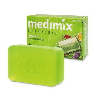 MEDIMIX 印度綠寶石草本皂125g，檀香/寶貝/藏紅花/薑黃/岩蘭草配方，溫和潔淨，舒緩保濕，台灣公司貨