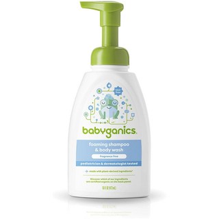 babyganics 貝比潔妮 寶寶洗髮沐浴慕斯 無香, 1個, 473ml