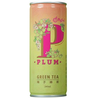 Pufru 梅子綠茶, 1盒裝, 6個裝, 240ml
