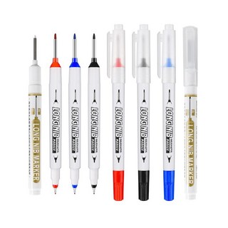 LONG NIB多用途雙頭記號筆，雙頭設計，快乾墨水，適用多種材質, 雙頭記號筆 (紅色)1支