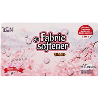 DSBN 櫻花香氛烘衣紙 靜電消除 防皺 柔軟 40張入, 1箱, 40張