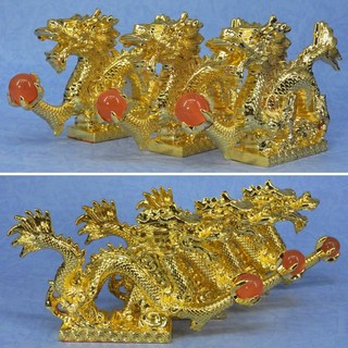 【168開運坊】龍低虎高【居於無尾巷-銅鍍金銅龍抱珠*3隻】開光 /擇日安置, 不需開光(自行處理)