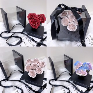 ONEDAY 永生玫瑰香皂花禮盒花束 (情人節), 黑色