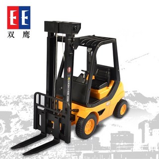 雙鷹 遙控堆高機 E521 遙控工程車 兒童玩具 模擬工程 豬哥機 叉車, 大雙電=原配+1顆大容量電池（共兩顆）