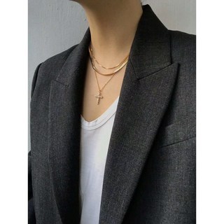 銅製雙層鎖骨鍊