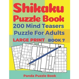 (英文圖書) Shikaku Puzzle Book - 200 Mind Teasers Puzzle For Adults - Large Print - Book 7: Logic Games ... 平裝版, Independently Published, 英文