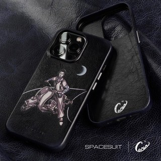 CAREN 刺青師聯名款手機殼，頂級油浸真皮磁吸保護殼，路途系列