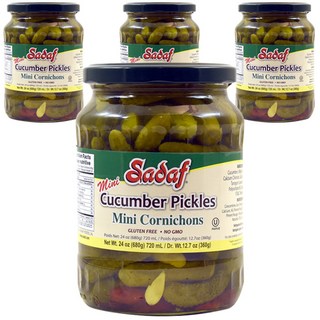 Sadaf 無麩質迷你酸黃瓜, 4罐, 680g