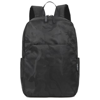 End&Start 黑迷彩小背包 輕巧耐磨 時尚休閒 多隔層收納 學生背包, 黑迷彩