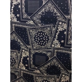 「上巧手創」日本布 變形蟲花紋 一尺價 竹結紗布 節紗布 十字節紗布 厚棉布 綿麻布 日本棉布 手作材料 拼布材料, 深藍, 詳見包裝