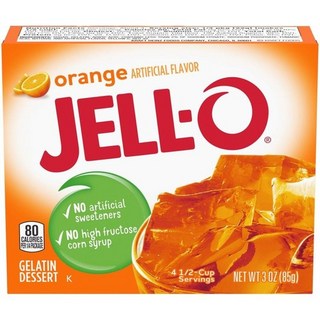 Jell-O 果凍布丁粉, 柳橙口味, 1盒, 85g