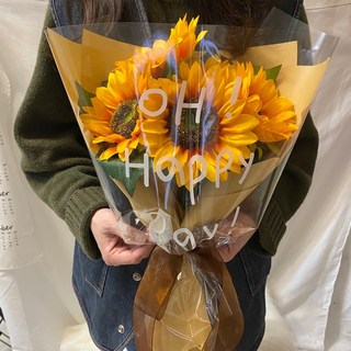 ONEDAY 向日葵花束 仿真太陽花 畢業花束 向日葵 太陽花, 黃色