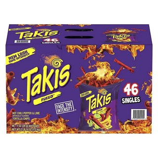 Takis 雨果辣椒青檸玉米餅片, 1個