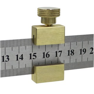 【豪划算】直尺限位塊 定位塊 畫線定位器 黃銅檔塊