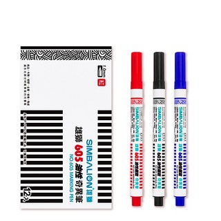 雄獅605奇異筆 快乾油性奇異筆 速乾筆 記號筆 耐水性簽字筆, 黑色, 1個裝