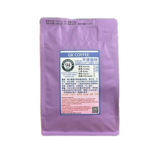 GK咖啡 CR衣索比亞耶加雪菲果丁丁村天使藝妓 水洗咖啡豆 200g, 1個, 全豆咖啡（未研磨）