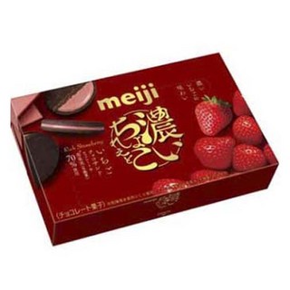 meiji 明治 濃郁草莓巧克力夾心餅乾 6包入, 1個