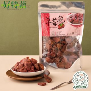 好特蔬 草莓乾 - 天然無添加，酸甜Q彈，健康美味零食, 1個, 140g