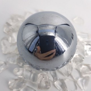 靖靖水晶礦石 太赫茲球 鈦赫茲球 血液循環 可溶冰, 57g, 1個