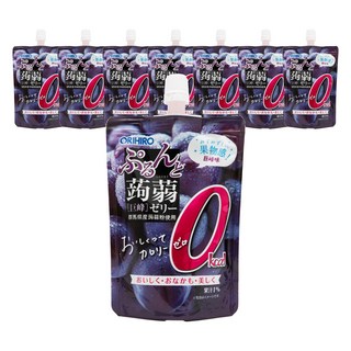 ORIHIRO 零卡蒟蒻果凍飲 巨峰葡萄口味, 8個