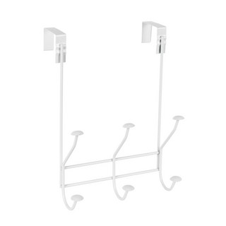 SPECTRUM Diversified Designs 溫莎門後式3排雙掛鉤架, 1個, 白色