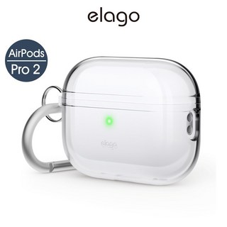 elago AirPods Pro 2 透明保護殼附鑰匙扣, 1個