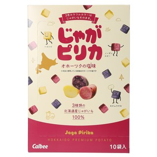 Calbee 卡樂比 薯塊三姐妹 鹽味 10包入, 1盒, 180g