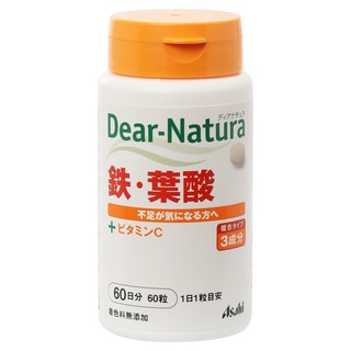 Asahi 朝日 Dear Natura鐵&葉酸, 1罐, 60顆
