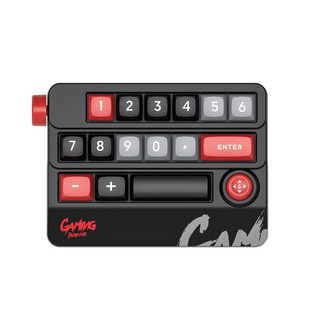 K809 有線19鍵可編程紅軸機械小鍵盤 全鍵熱插拔 12種RGB燈效 三色可選, 黑色, 紅軸