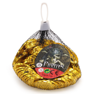 海盜寶藏金幣 仿真金幣 兒童玩具 海盜派對用品 角色扮演道具, 一袋(款式隨機), 金色