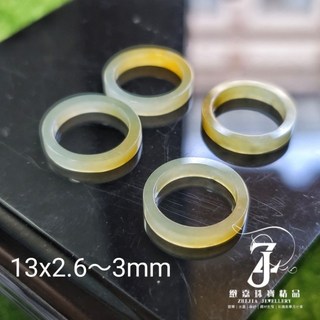 A貨天然黃翡翠玉戒