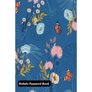 (英文圖書) Website Password Book: Blue Floral Cover 平裝版, Independently Published, 英文
