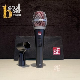 sE Electronics V7 Switch 有開關 動圈式 麥克風, 詳見包裝, 紅色和黑色擋風玻璃